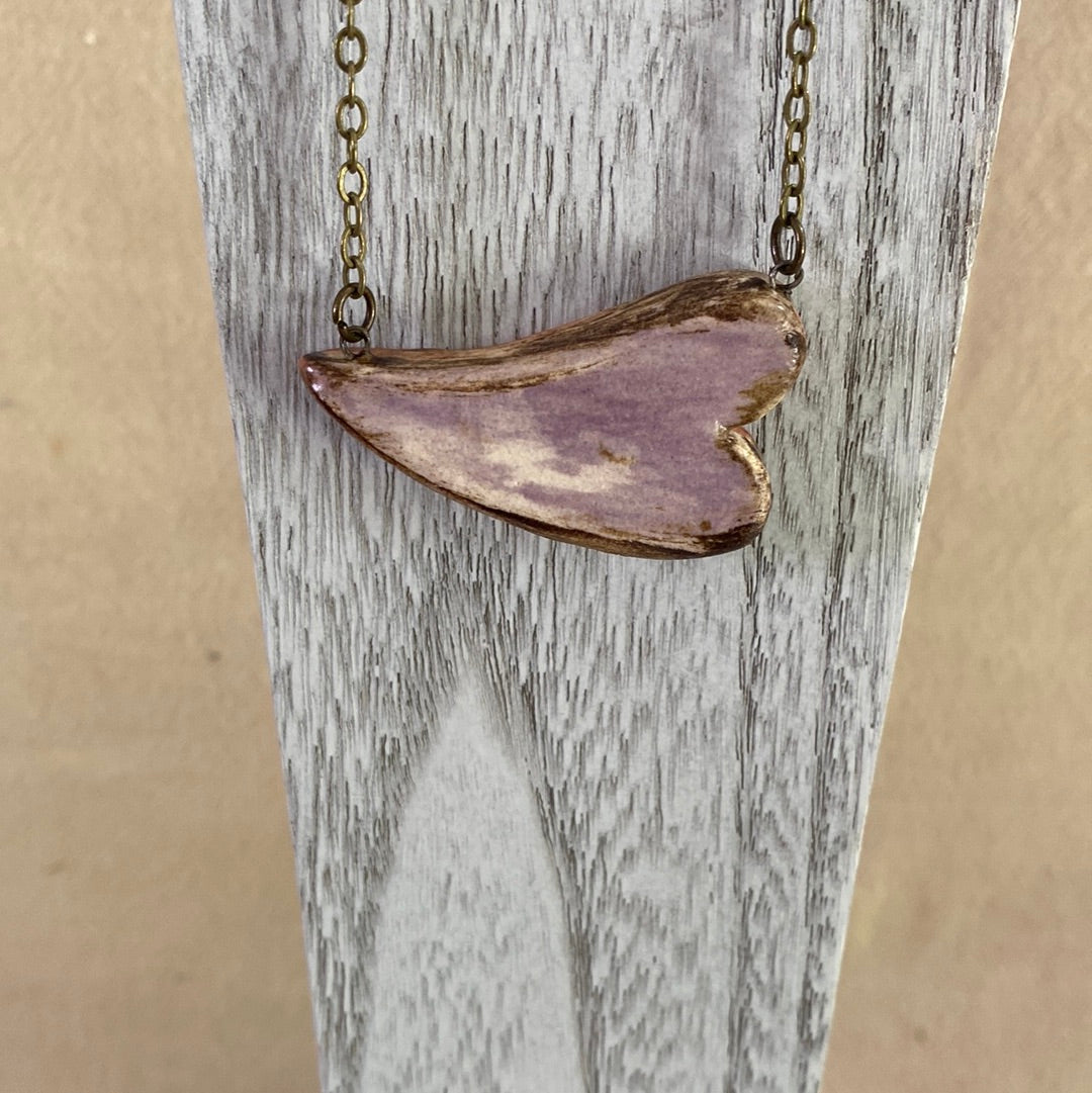 Floating Reversible Heart Necklace