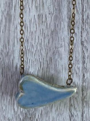 Floating Reversible Heart Necklace