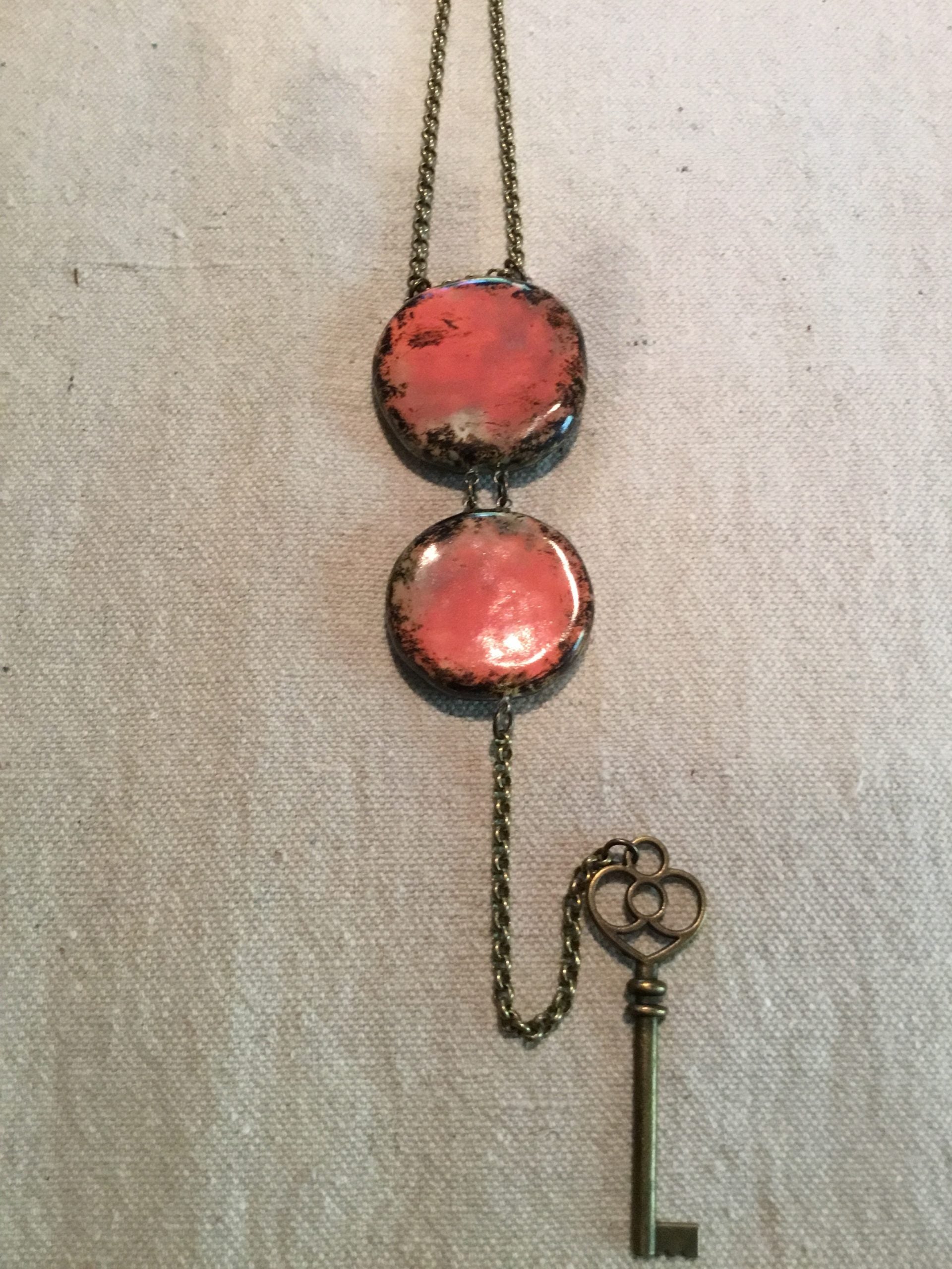 Double Reversible Necklace Coral