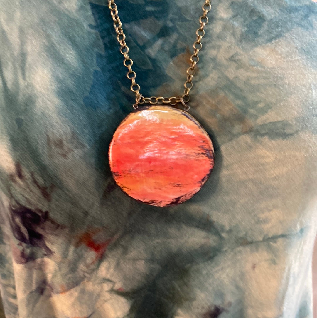 Big and Bold Reversible pottery Necklace