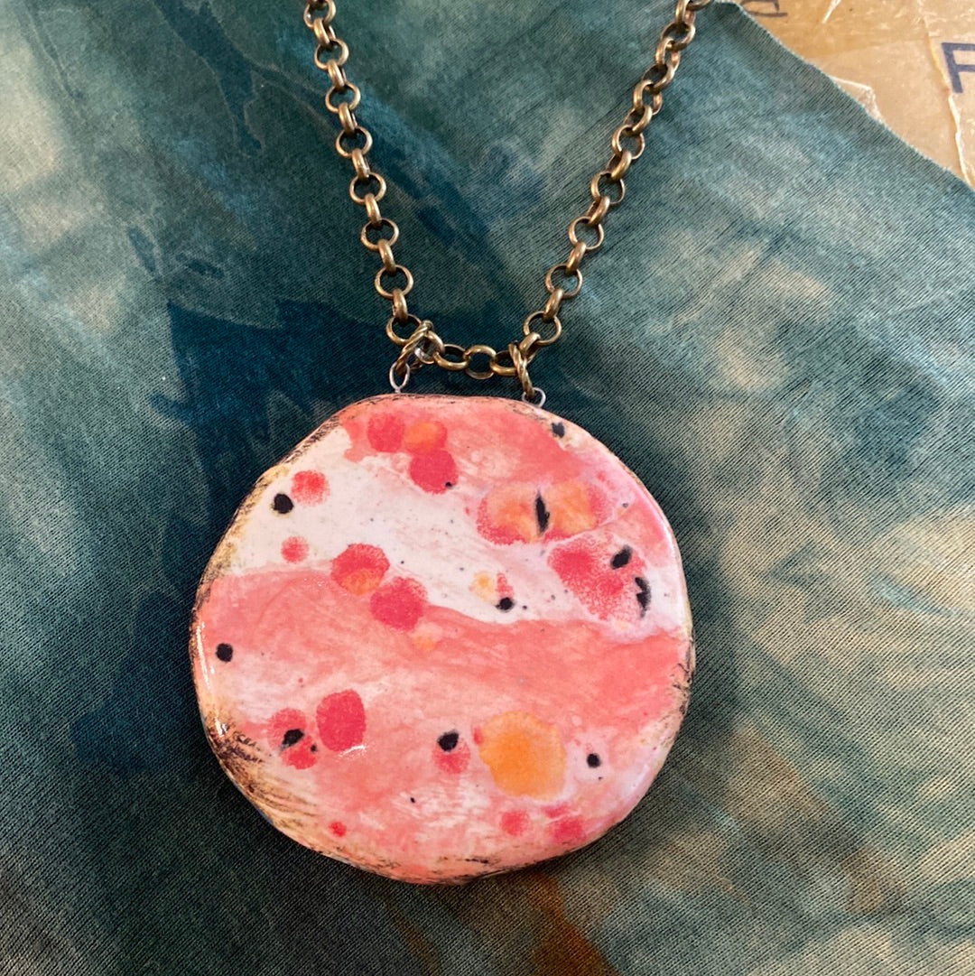 Big and Bold Reversible pottery Necklace