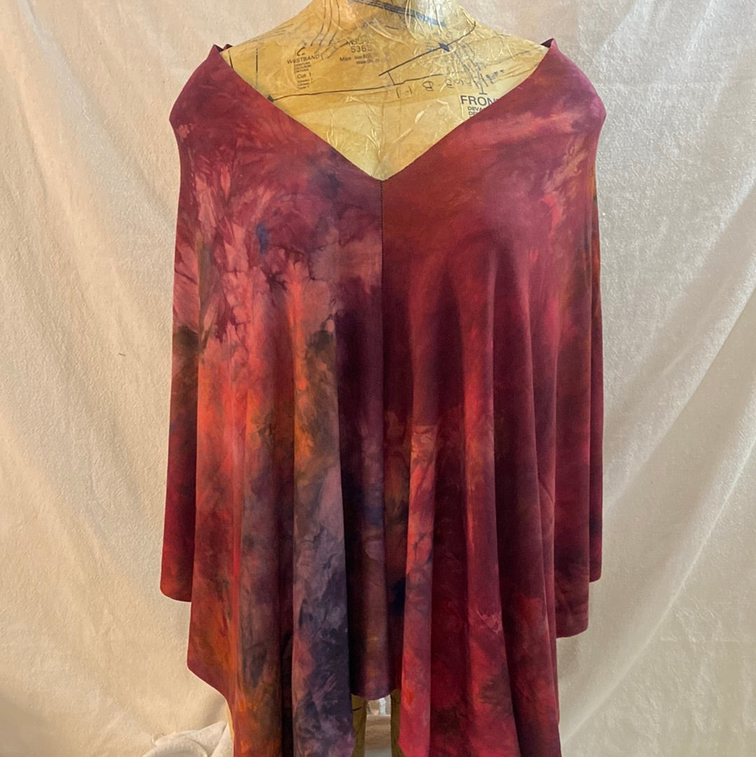 Shades of Red Asymmetrical Scarf