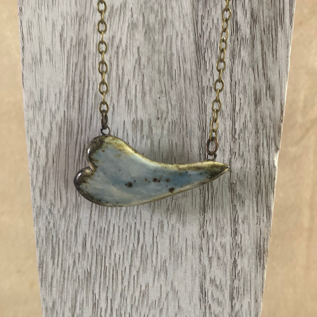 Floating Reversible Heart Necklace