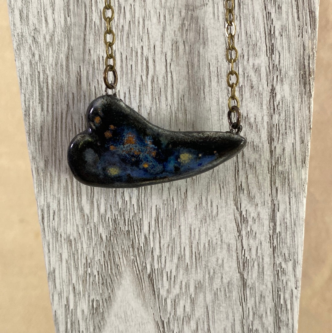 Floating Reversible Heart Necklace