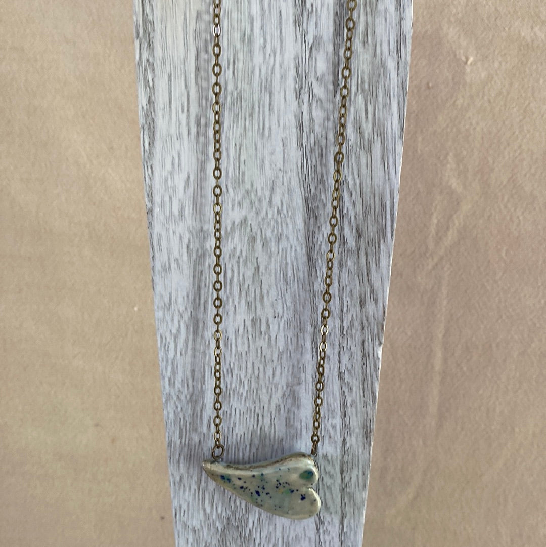 Floating Reversible Heart Necklace