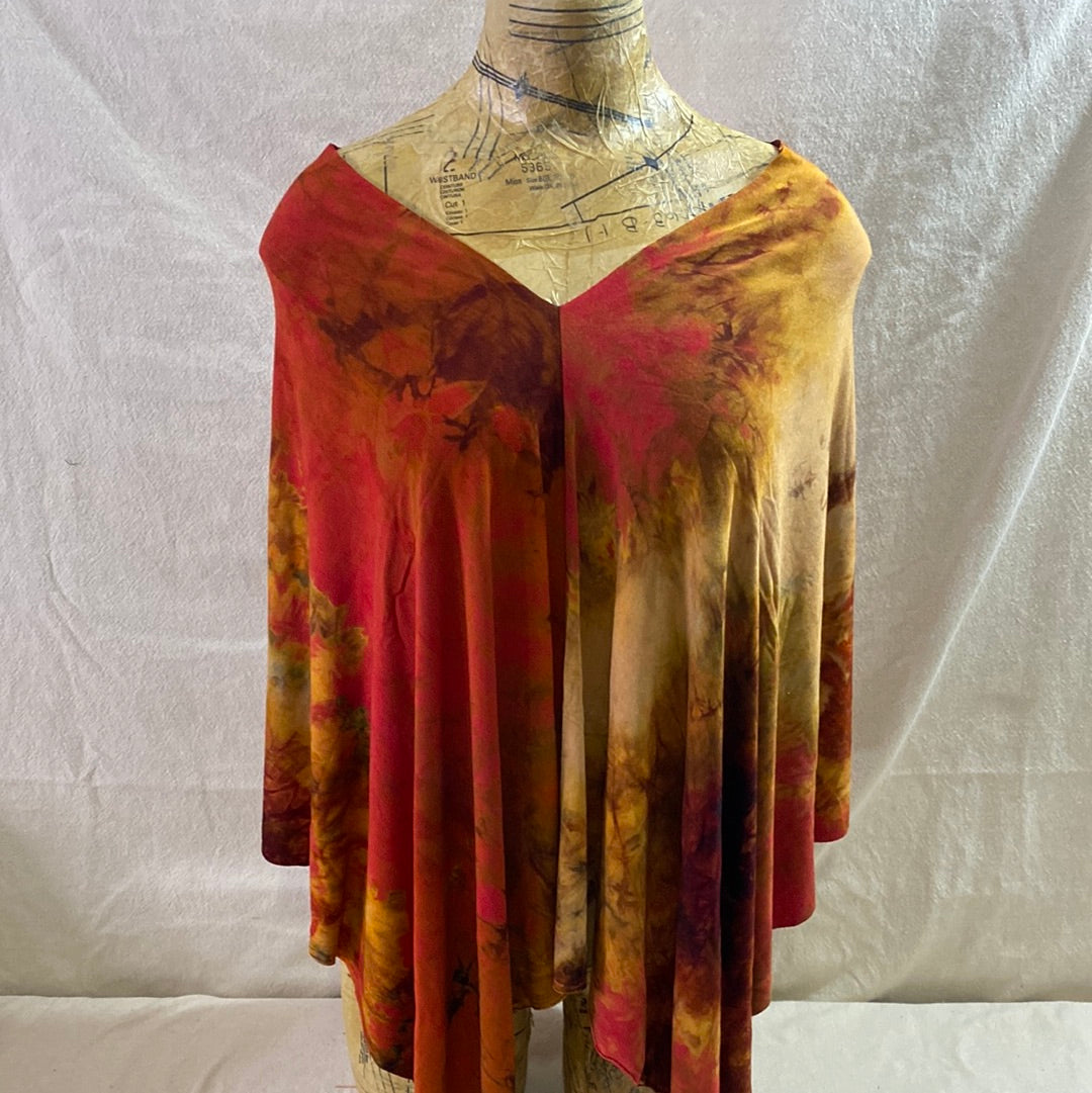 RedGold Asymmetrical Scarf