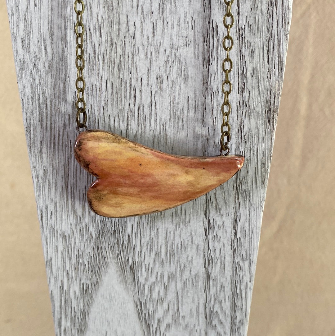 Floating Reversible Heart Necklace