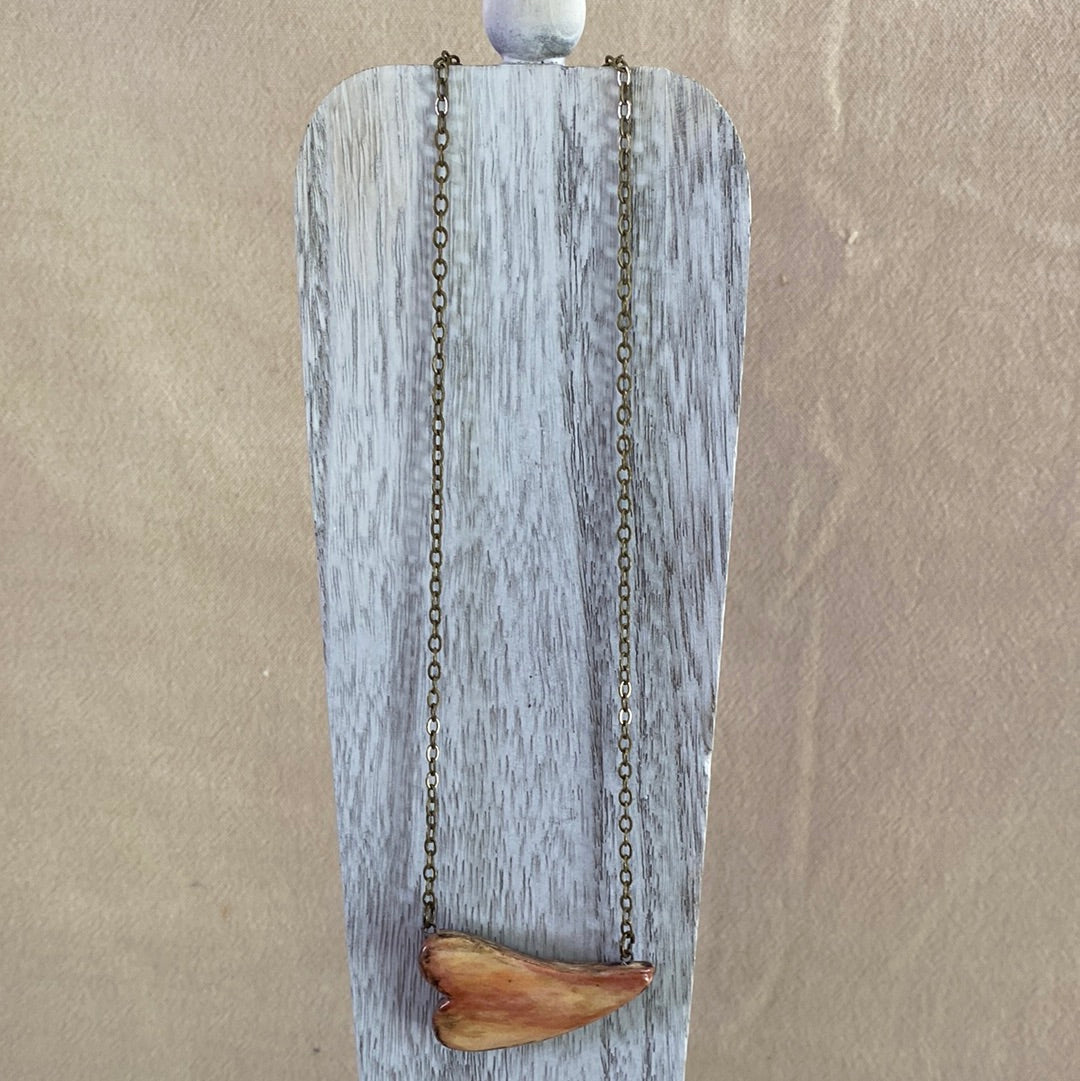 Floating Reversible Heart Necklace