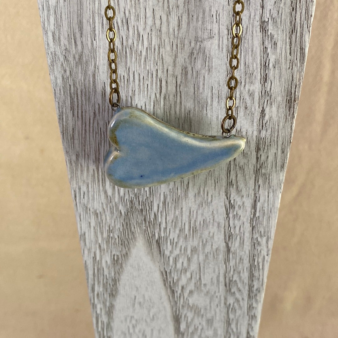 Floating Reversible Heart Necklace