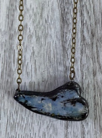 Floating Reversible Heart Necklace