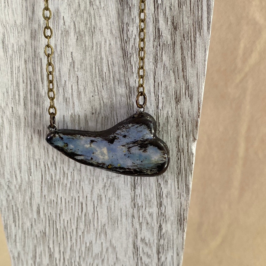 Floating Reversible Heart Necklace