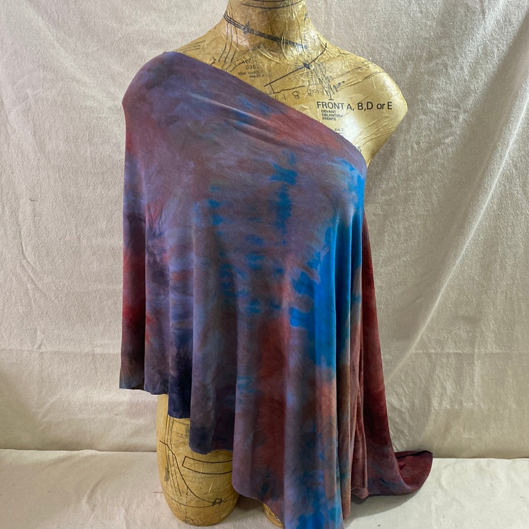 Watercolor Pretty Asymmetrical Scarf