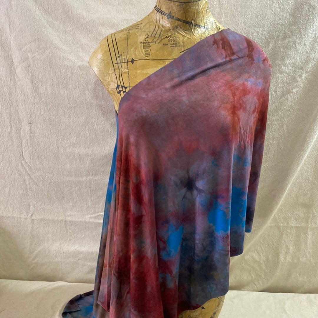 Watercolor Pretty Asymmetrical Scarf