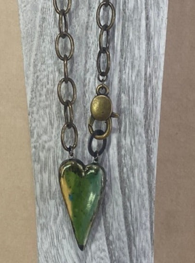 Chunky Heart Necklace Reversible