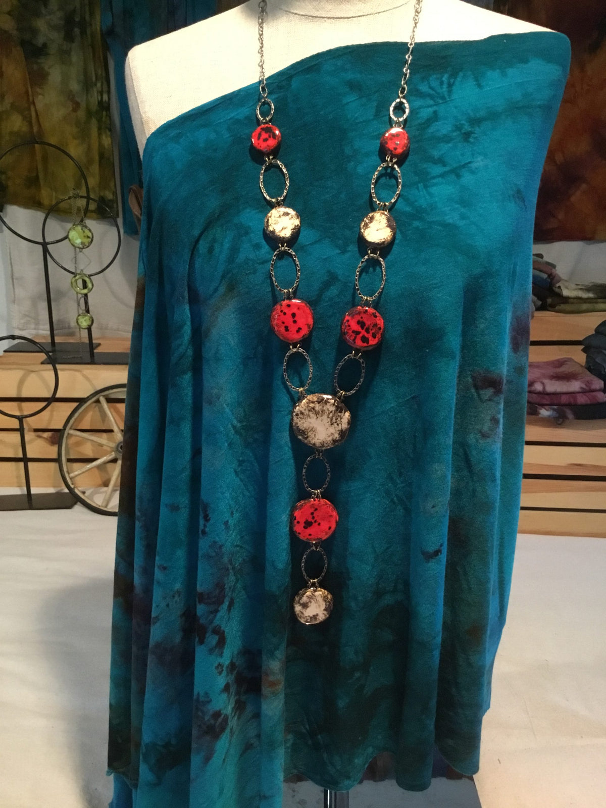 Lady Bug Reversible Statement Necklace