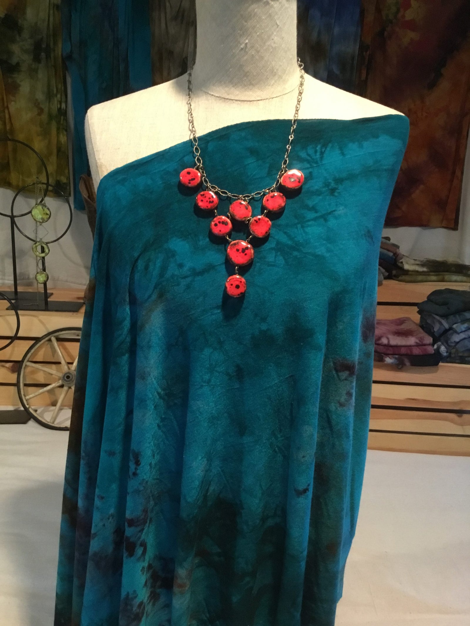 Lady Bug Reversible Bib Necklace