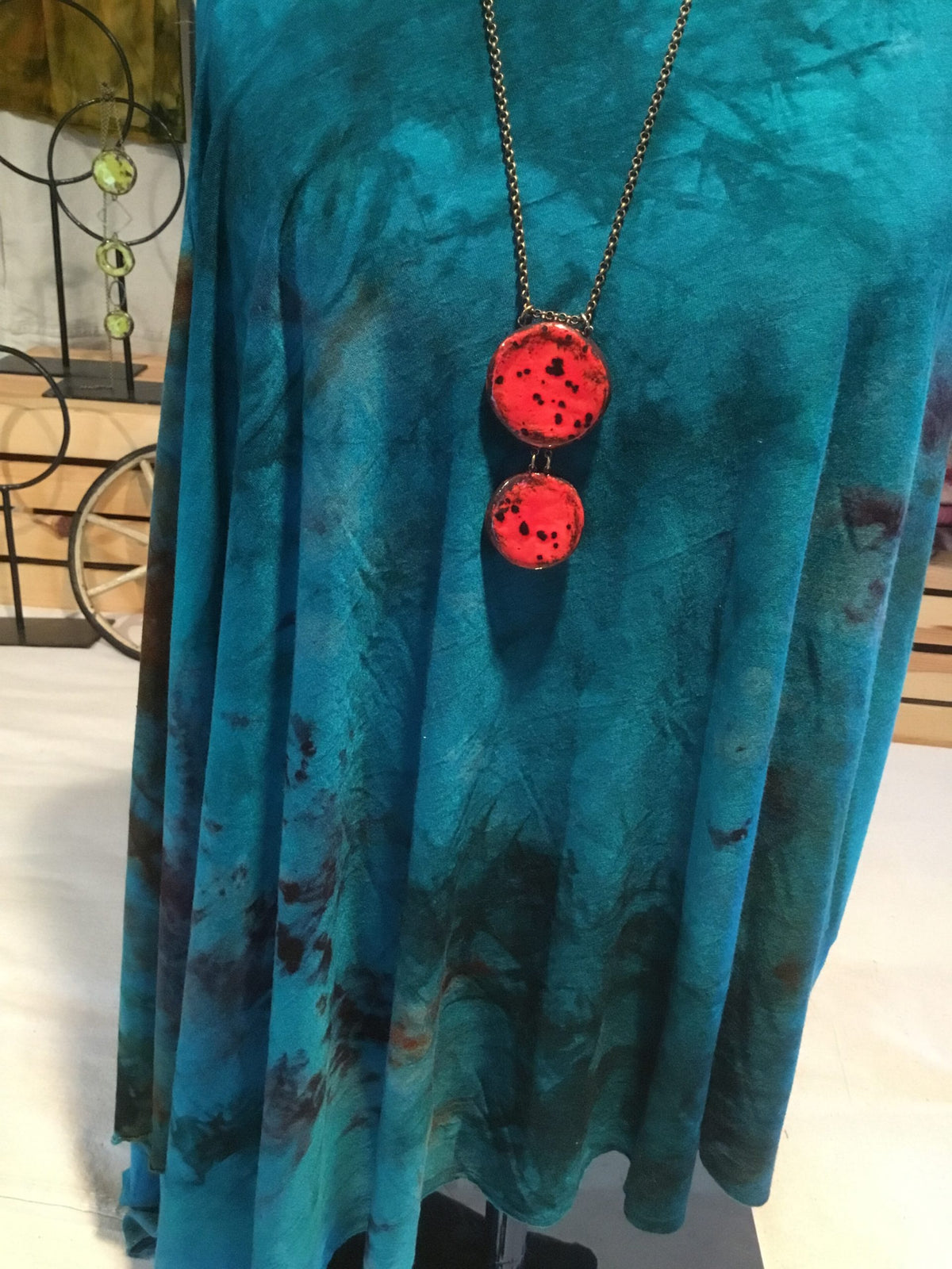 Lady Bug Reversible Double Necklace