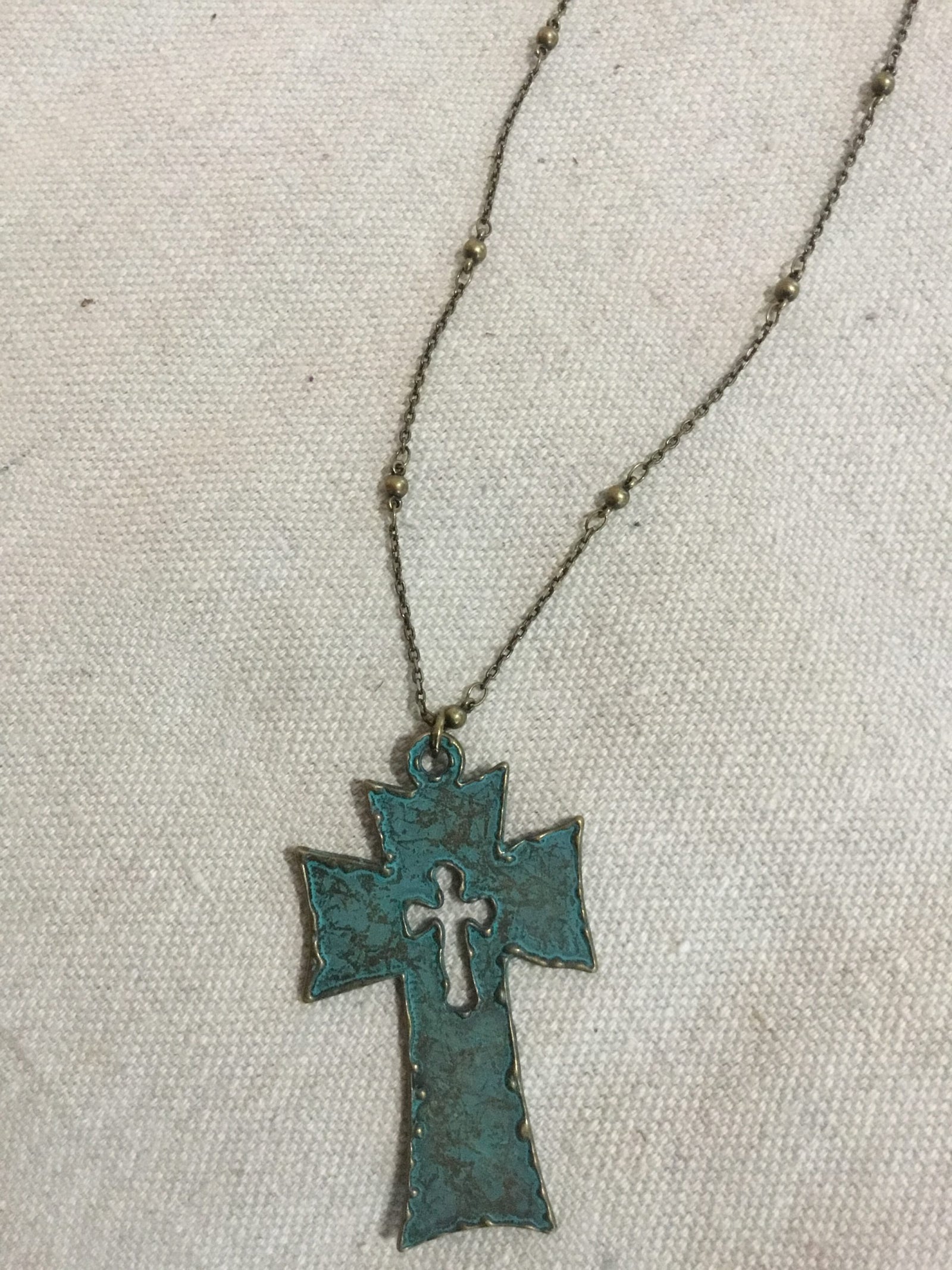 Antique Brass Cross 200a