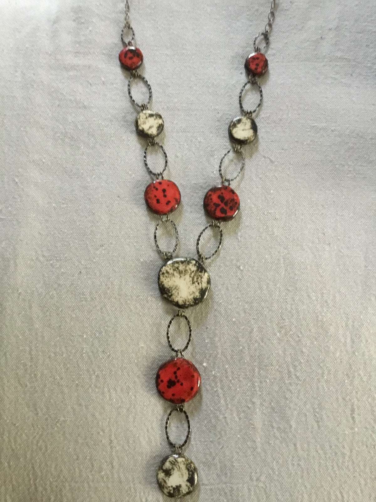 Lady Bug Reversible Statement Necklace
