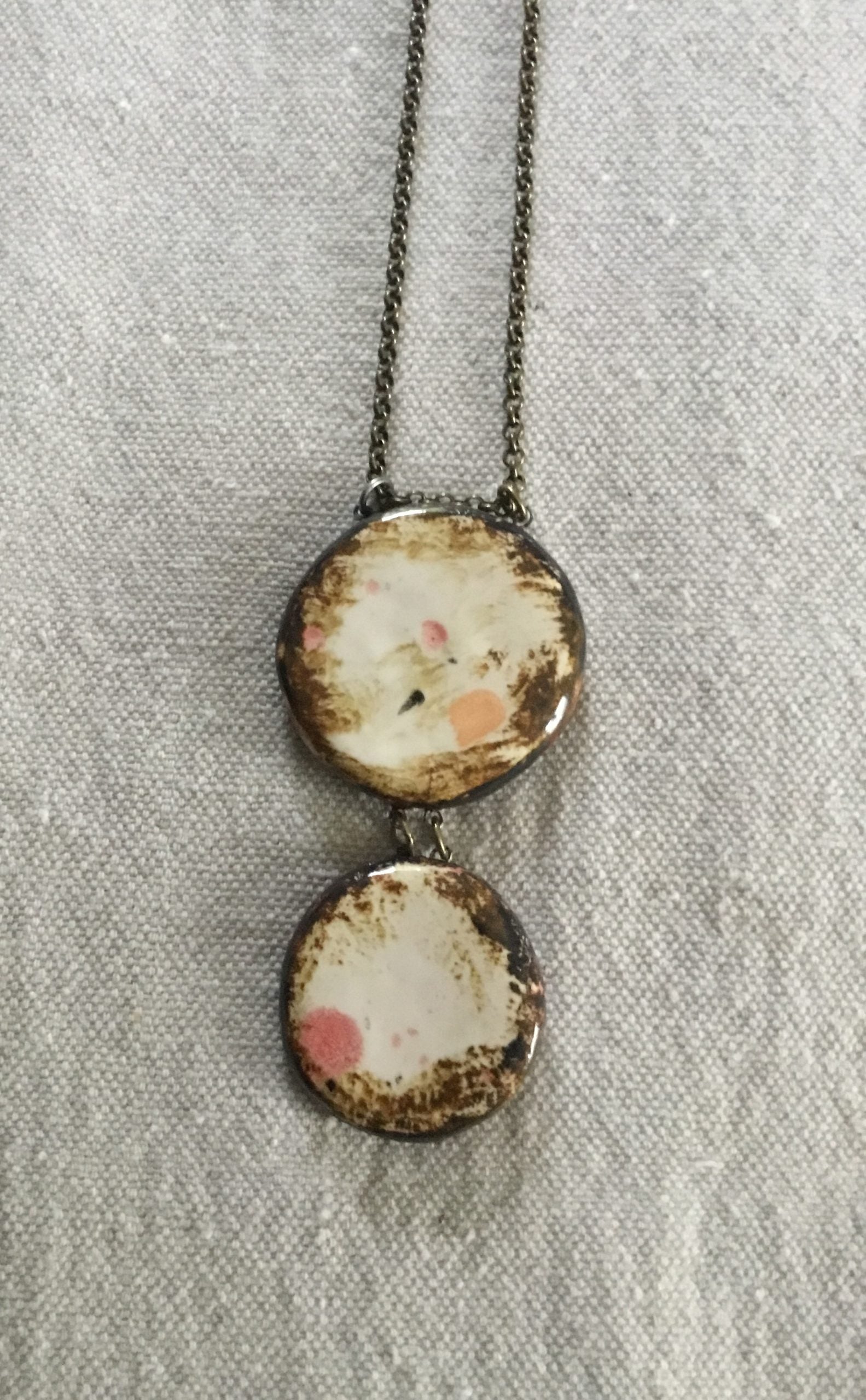 Lady Bug Reversible Double Necklace