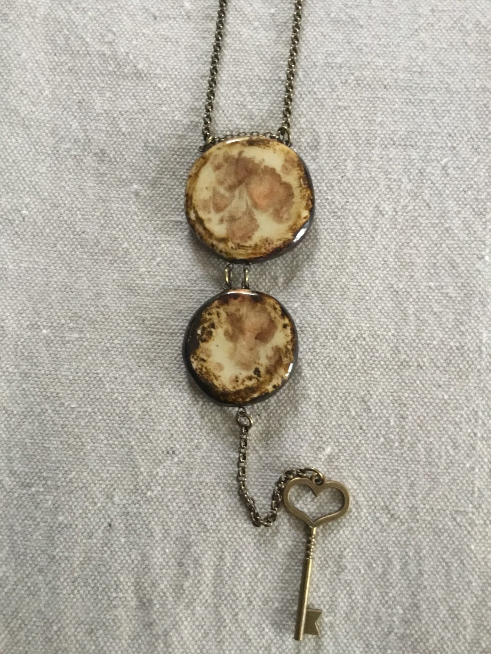 Lady Bug Reversible Double Necklace