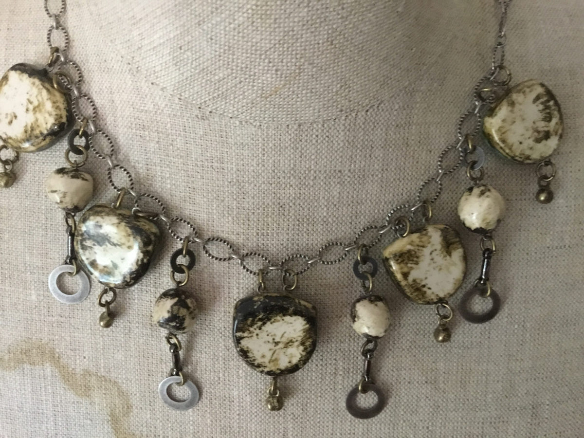 Marlene Mini-me Reversible Pottery Necklace