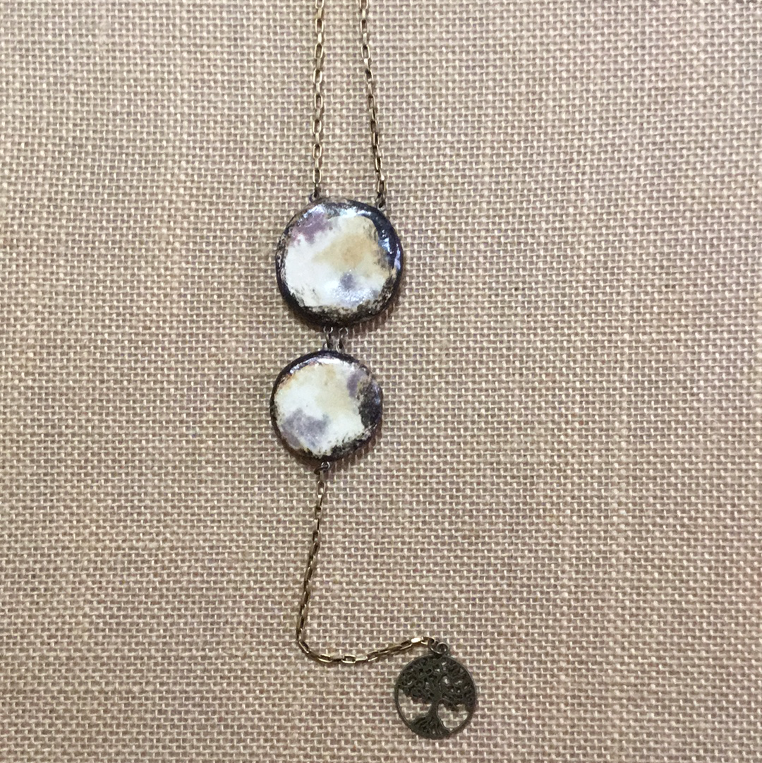 Reversible Double  Necklace SALE Rosy/Neutral