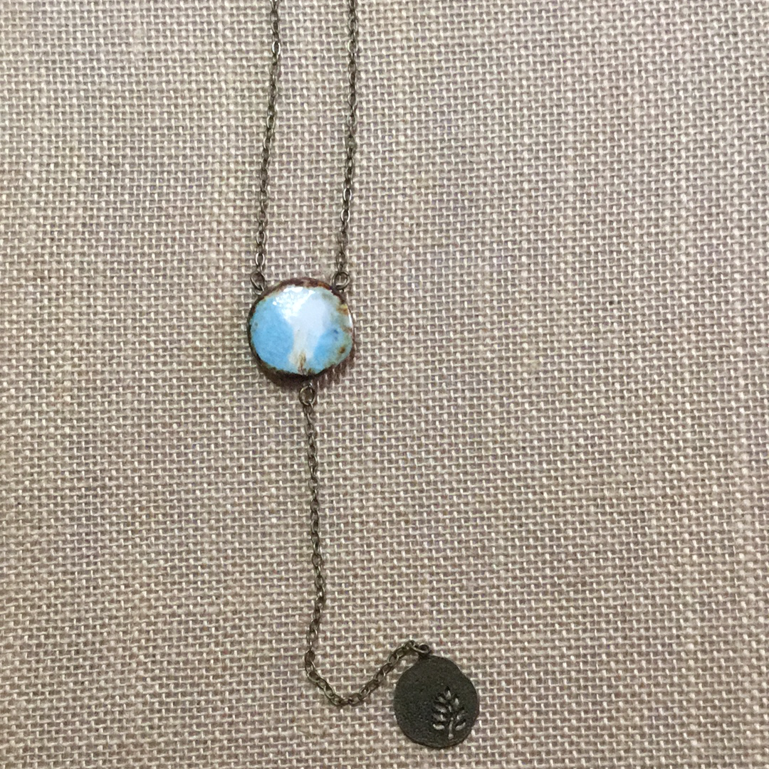 Reversible Y  Necklace SALE Sky/Earth