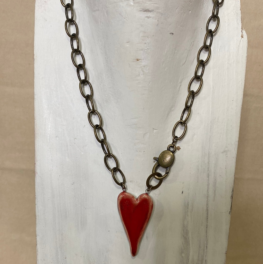 Chunky Reversible Heart Necklace