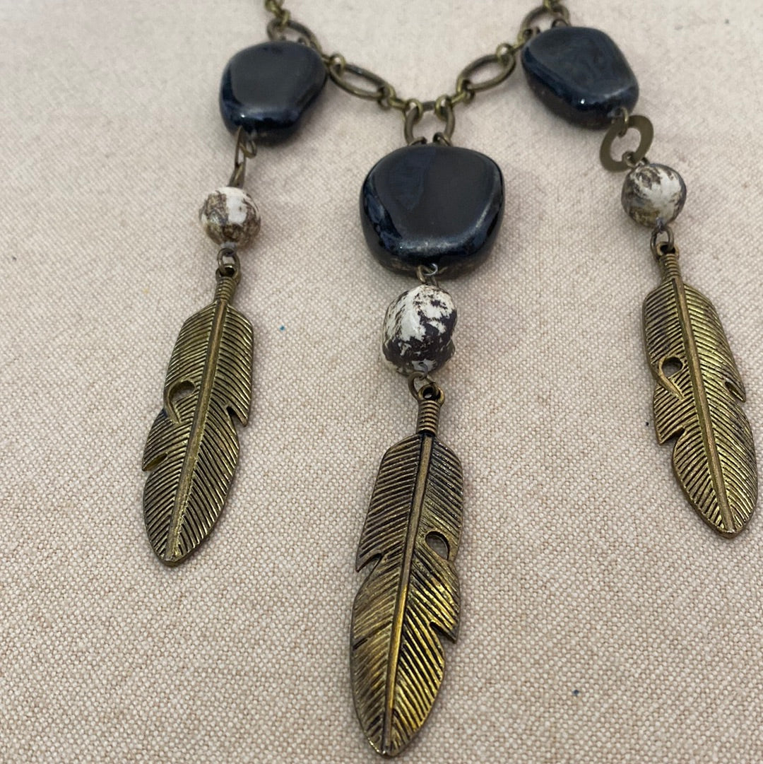 I Love Feathers Reversible Necklace