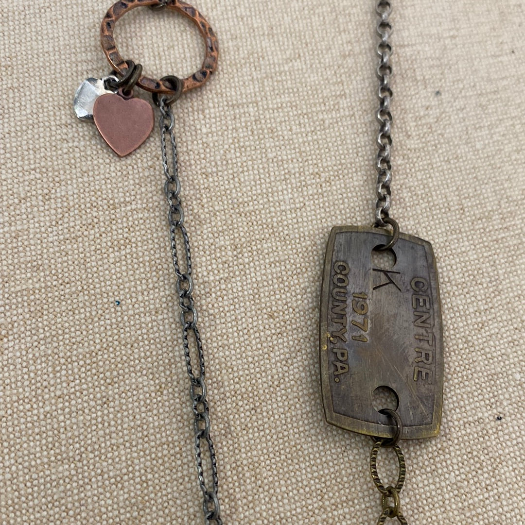 Peace Sign Reversible Necklace