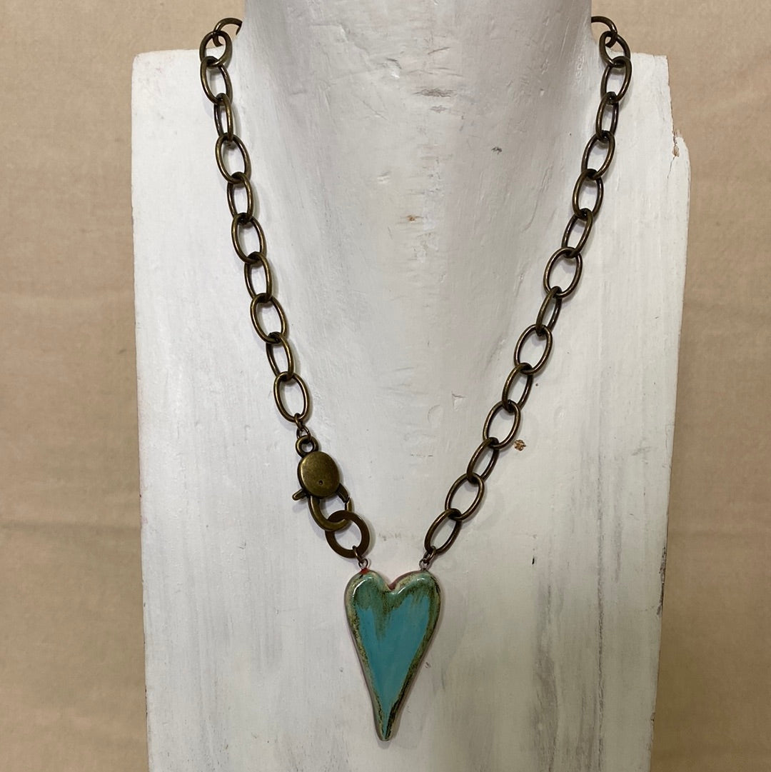 Chunky Reversible Heart Necklace