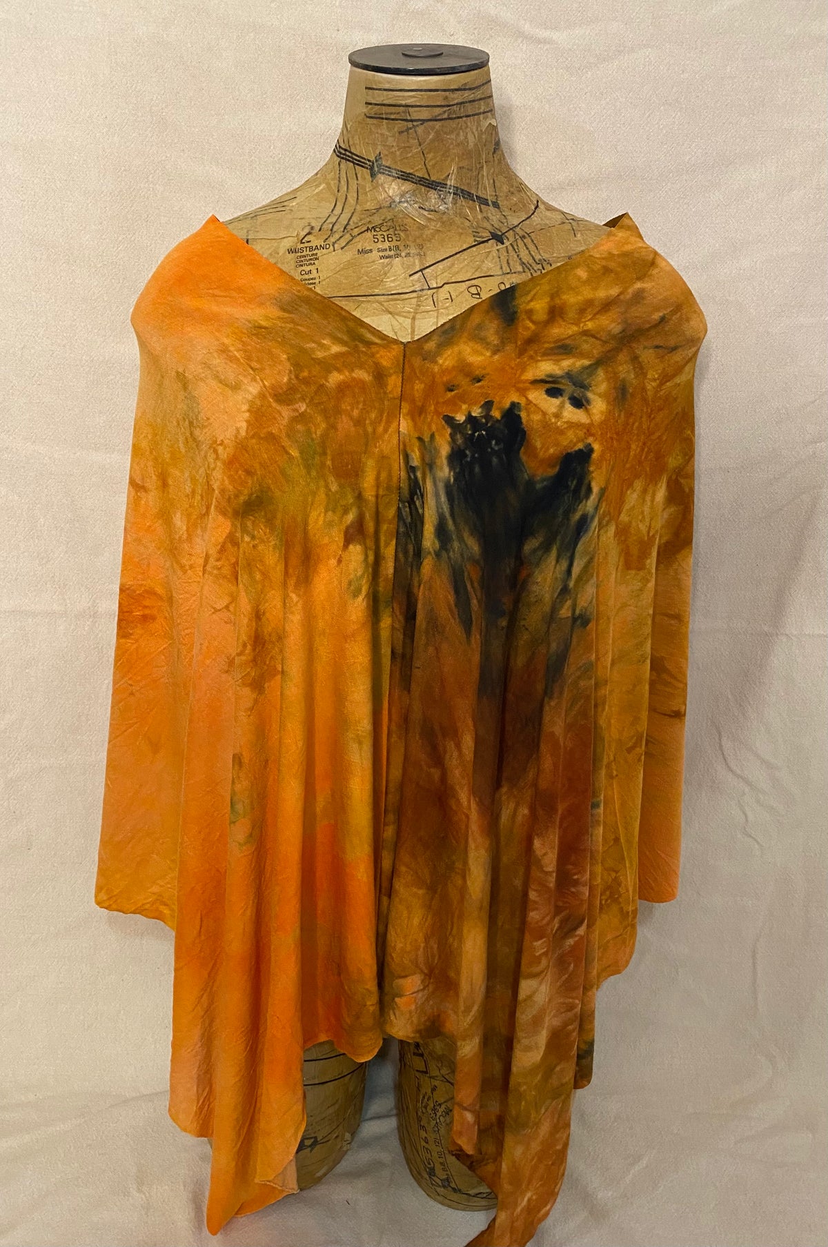Orange Lovers Asymmetrical Scarf