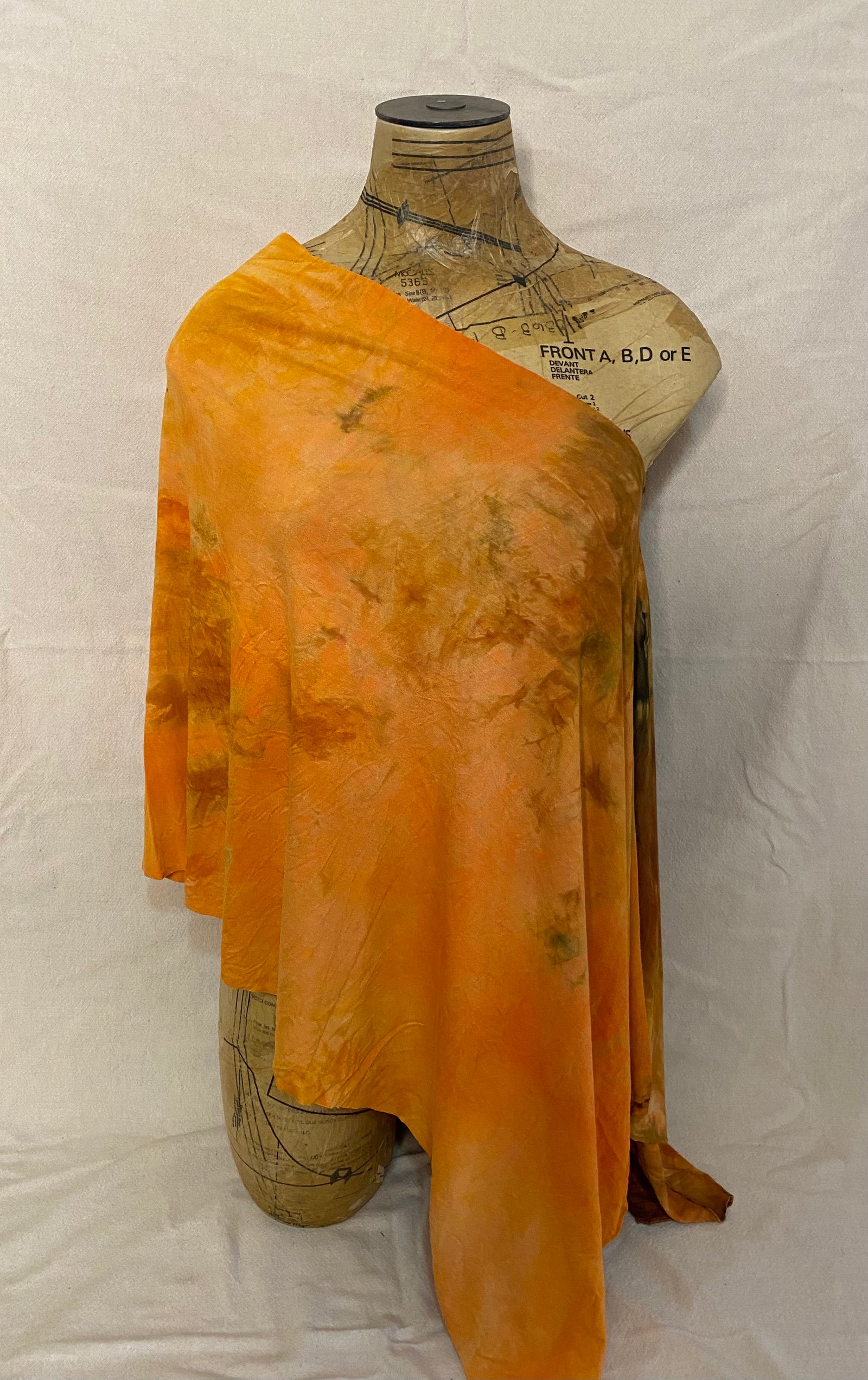 Orange Lovers Asymmetrical Scarf