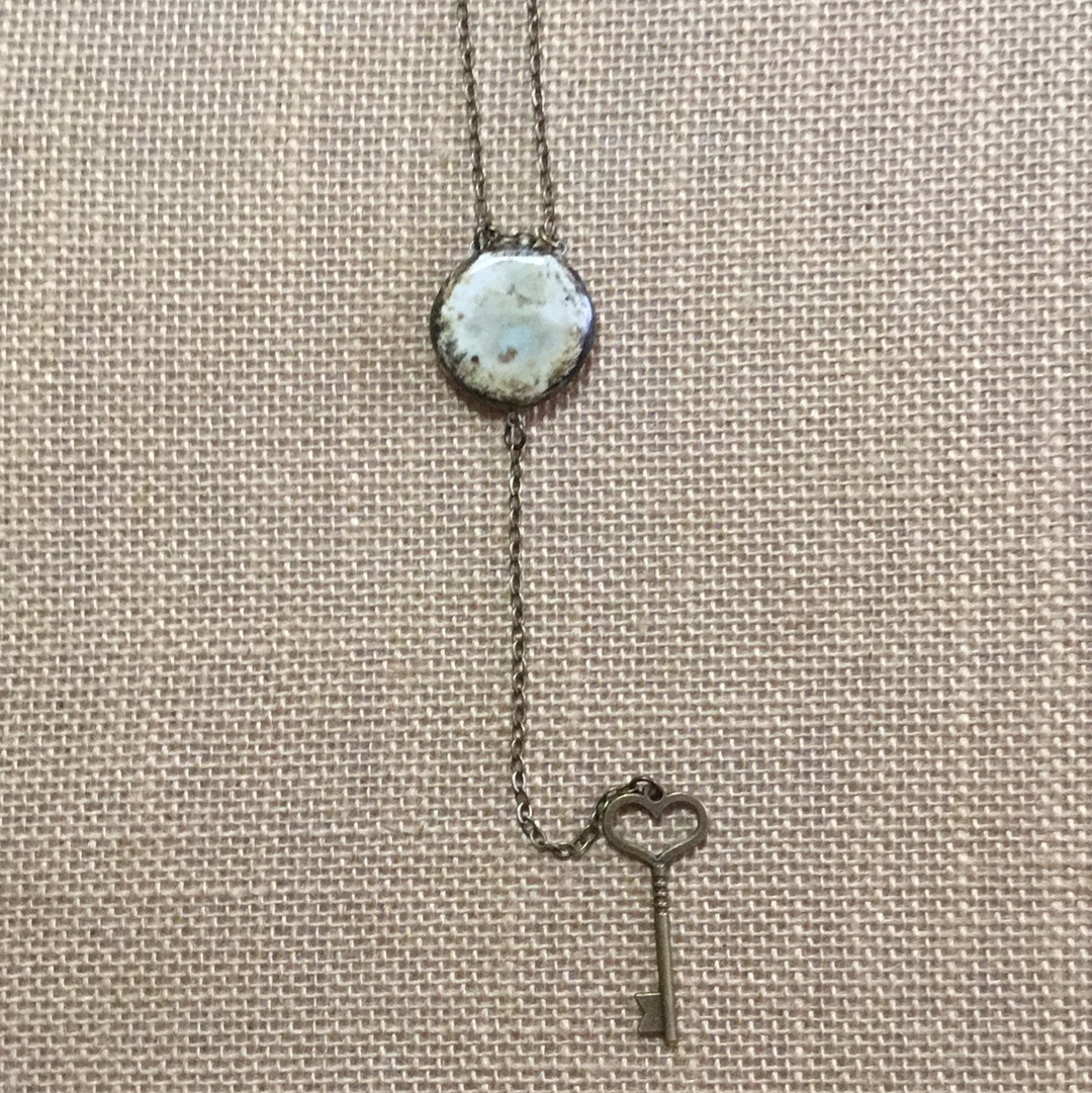 Reversible Y  Necklace SALE Soft/Eggshell