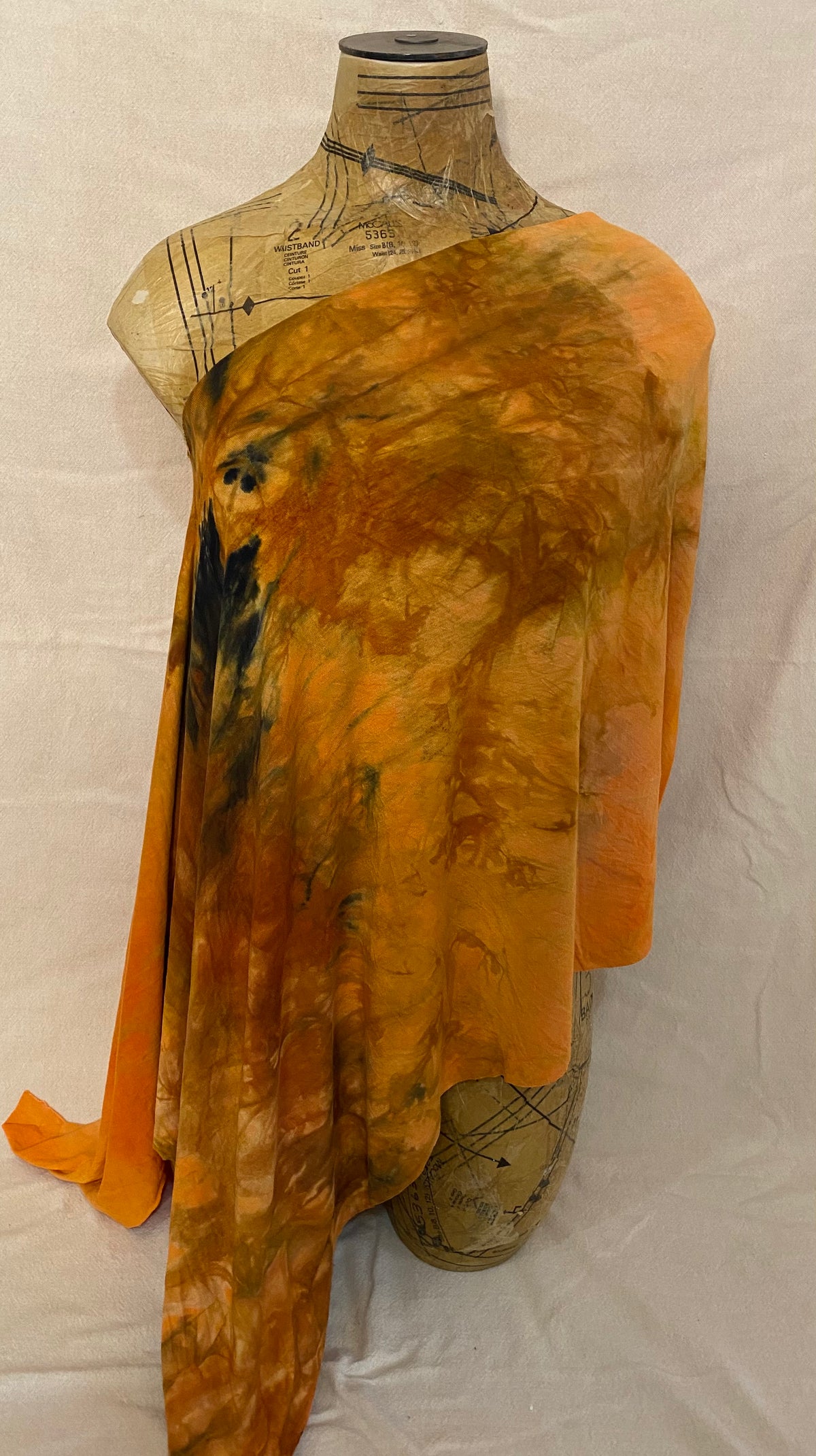 Orange Lovers Asymmetrical Scarf