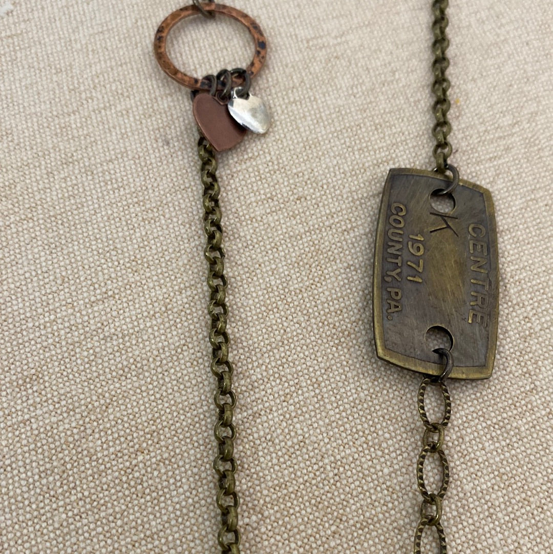 Peace Sign Reversible Necklace