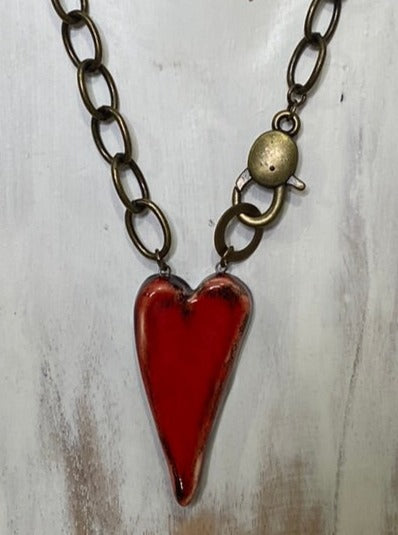 Chunky Reversible Heart Red/Black