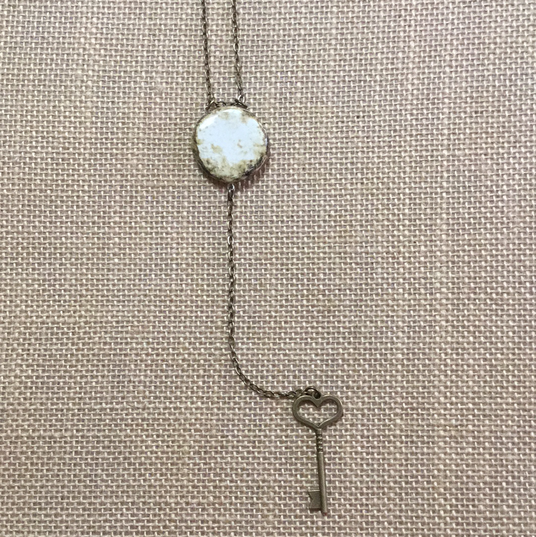 Reversible Y  Necklace SALE Soft/Eggshell